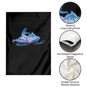 Snowmobile Snow Mountain Forest Snowmobiling Winter Sport Garden Flag TS11 Print Your Wear