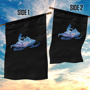 Snowmobile Snow Mountain Forest Snowmobiling Winter Sport Garden Flag TS11 Print Your Wear