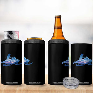 Snowmobile Snow Mountain Forest Snowmobiling Winter Sport 4 in 1 Can Cooler Tumbler TS11 Print Your Wear