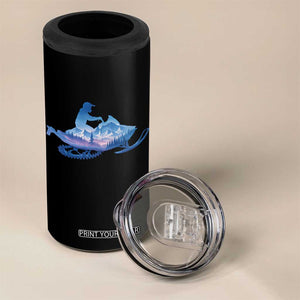 Snowmobile Snow Mountain Forest Snowmobiling Winter Sport 4 in 1 Can Cooler Tumbler TS11 Print Your Wear