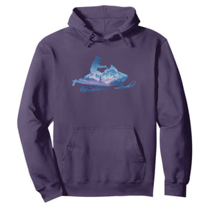 Snowmobile Snow Mountain Forest Snowmobiling Winter Sport Hoodie TS11 Purple Print Your Wear