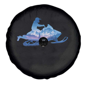 Snowmobile Snow Mountain Forest Snowmobiling Winter Sport Spare Tire Cover TS11 Print Your Wear