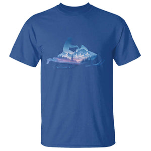 Snowmobile Snow Mountain Forest Snowmobiling Winter Sport T Shirt TS11 Royal Blue Print Your Wear
