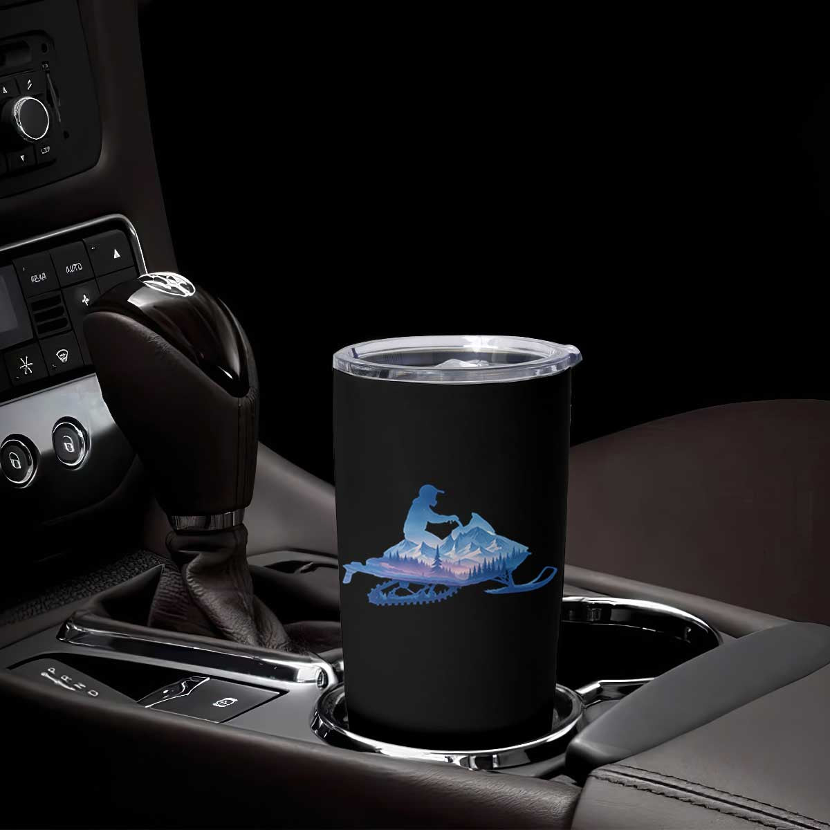 Snowmobile Snow Mountain Forest Snowmobiling Winter Sport Tumbler Cup TS11 Print Your Wear