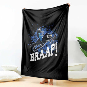 Snowmobile Braaap Throw Blanket Snowcross Snow Sled Extreme Outdoor Winter Sports TS11 Print Your Wear