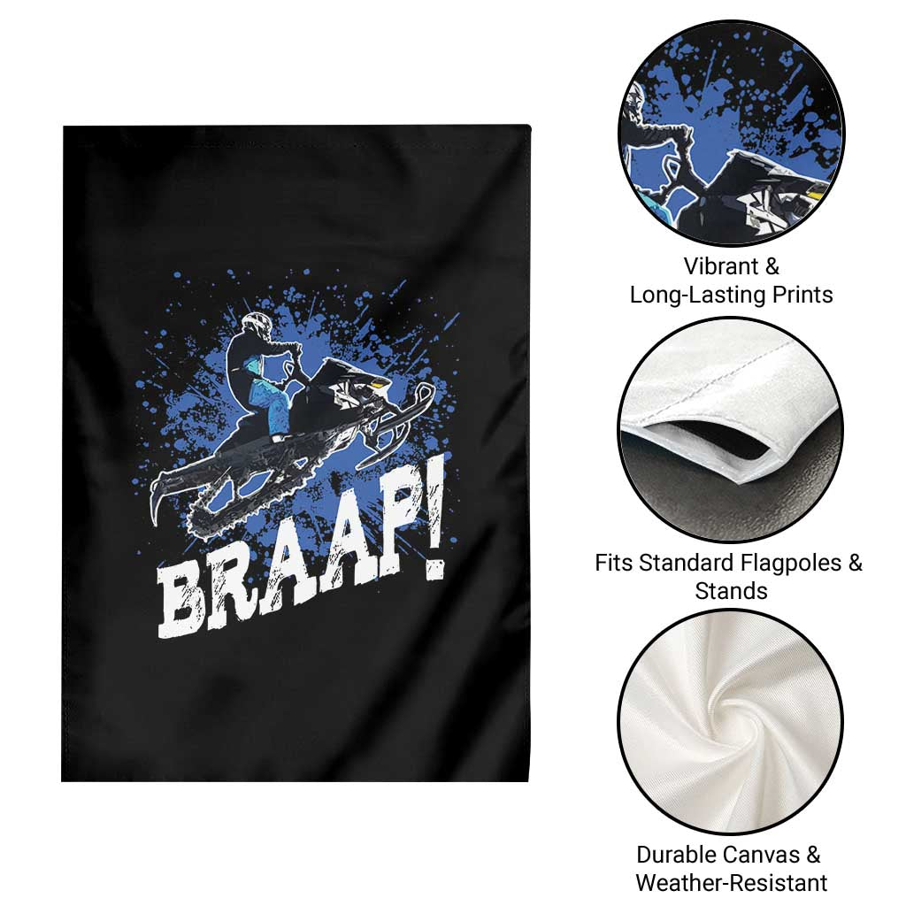 Snowmobile Braaap Garden Flag Snowcross Snow Sled Extreme Outdoor Winter Sports TS11 Print Your Wear