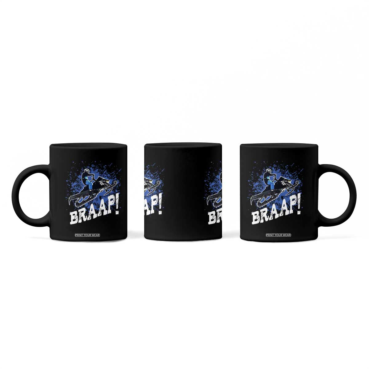 Snowmobile Braaap Coffee Mug Snowcross Snow Sled Extreme Outdoor Winter Sports TS11 Print Your Wear