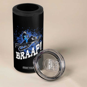 Snowmobile Braaap 4 in 1 Can Cooler Tumbler Snowcross Snow Sled Extreme Outdoor Winter Sports TS11 Print Your Wear