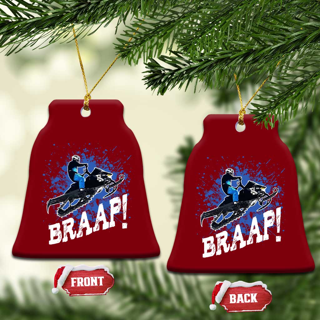Snowmobile Braaap Ceramic Ornament Snowcross Snow Sled Extreme Outdoor Winter Sports TS11 Print Your Wear