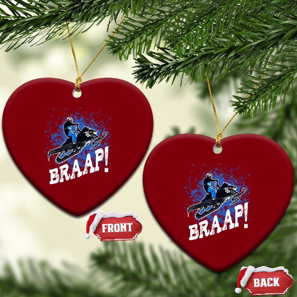 Snowmobile Braaap Ceramic Ornament Snowcross Snow Sled Extreme Outdoor Winter Sports TS11 Print Your Wear