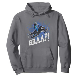 Snowmobile Braaap Hoodie Snowcross Snow Sled Extreme Outdoor Winter Sports TS11 Charcoal Print Your Wear