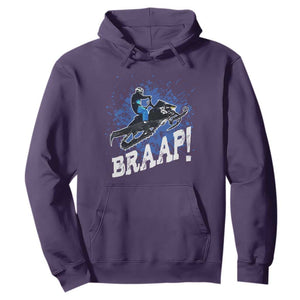 Snowmobile Braaap Hoodie Snowcross Snow Sled Extreme Outdoor Winter Sports TS11 Purple Print Your Wear