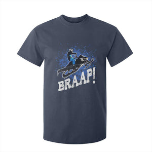 Snowmobile Braaap T Shirt For Kid Snowcross Snow Sled Extreme Outdoor Winter Sports TS11 Navy Print Your Wear