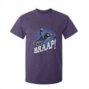 Snowmobile Braaap T Shirt For Kid Snowcross Snow Sled Extreme Outdoor Winter Sports TS11 Purple Print Your Wear