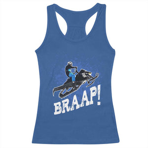 Snowmobile Braaap Racerback Tank Top Snowcross Snow Sled Extreme Outdoor Winter Sports TS11 Royal Blue Print Your Wear