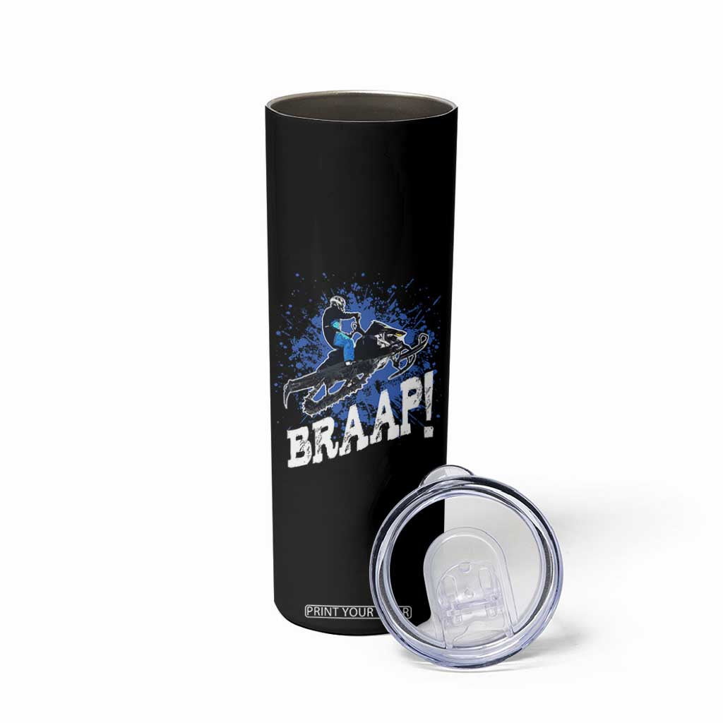 Snowmobile Braaap Skinny Tumbler Snowcross Snow Sled Extreme Outdoor Winter Sports TS11 Print Your Wear