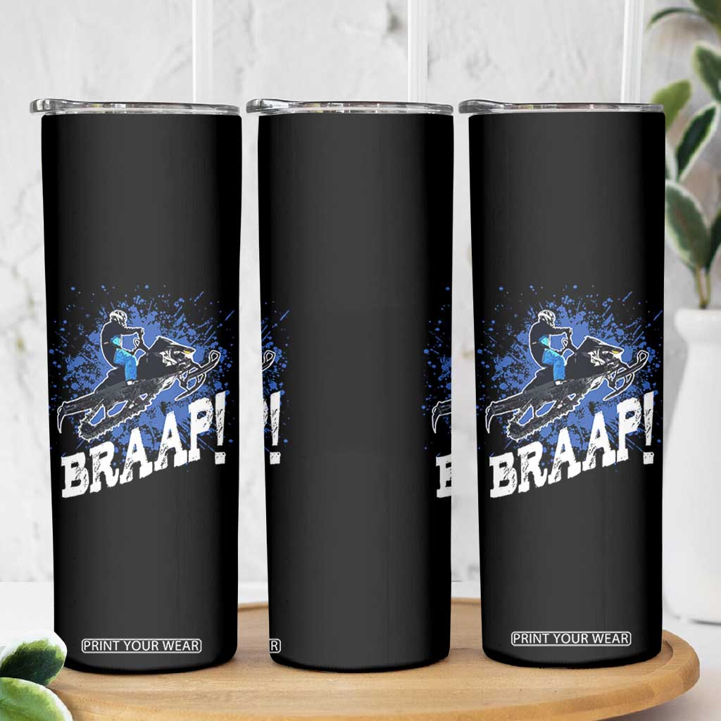 Snowmobile Braaap Skinny Tumbler Snowcross Snow Sled Extreme Outdoor Winter Sports TS11 Print Your Wear