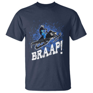 Snowmobile Braaap T Shirt Snowcross Snow Sled Extreme Outdoor Winter Sports TS11 Navy Print Your Wear