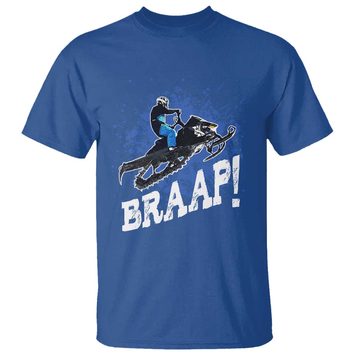 Snowmobile Braaap T Shirt Snowcross Snow Sled Extreme Outdoor Winter Sports TS11 Royal Blue Print Your Wear