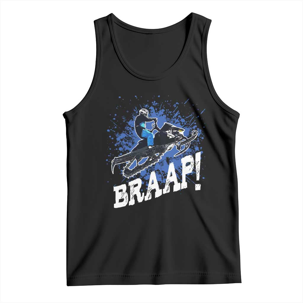 Snowmobile Braaap Tank Top Snowcross Snow Sled Extreme Outdoor Winter Sports TS11 Black Print Your Wear