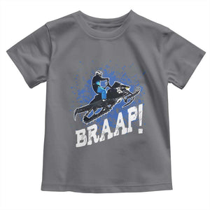Snowmobile Braaap Toddler T Shirt Snowcross Snow Sled Extreme Outdoor Winter Sports TS11 Charcoal Print Your Wear