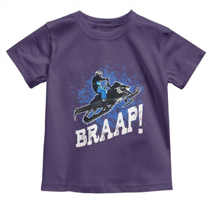 Snowmobile Braaap Toddler T Shirt Snowcross Snow Sled Extreme Outdoor Winter Sports TS11 Purple Print Your Wear