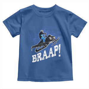 Snowmobile Braaap Toddler T Shirt Snowcross Snow Sled Extreme Outdoor Winter Sports TS11 Royal Blue Print Your Wear