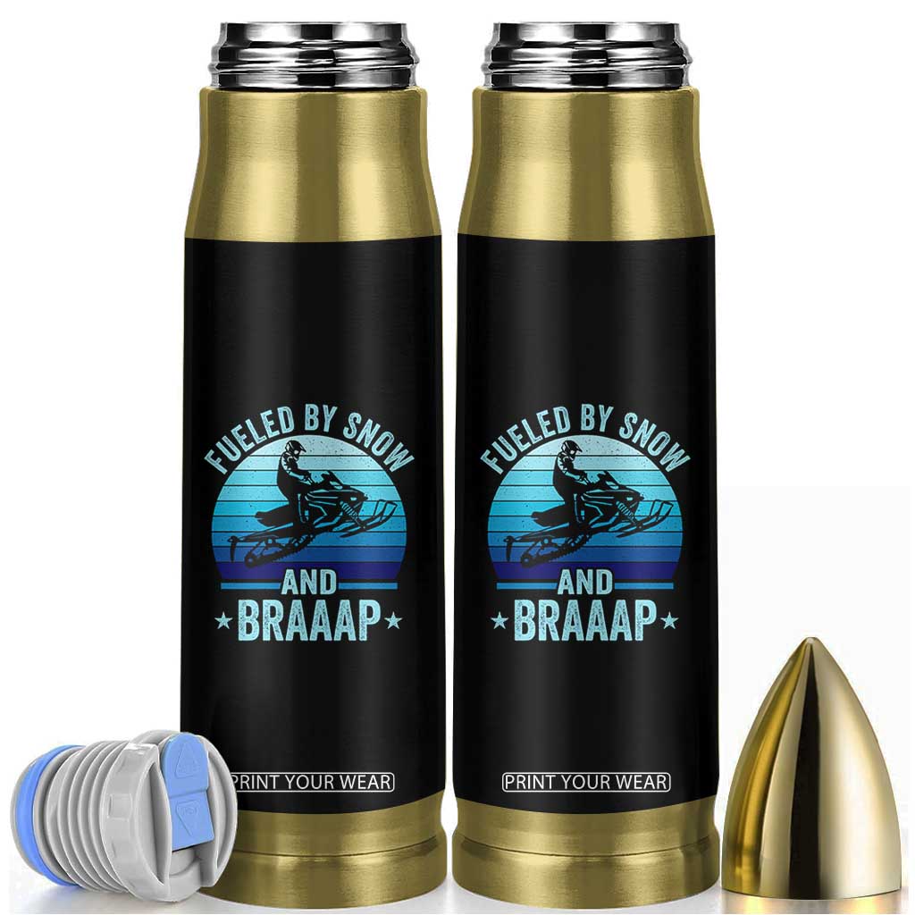 Funny Snowmobile Bullet Tumbler Fueled By Snow And Braaap Winter Sports TS11 Black Print Your Wear