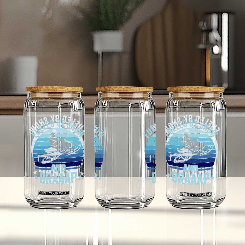 Funny Snowmobile Glass Can Fueled By Snow And Braaap Winter Sports TS11 Print Your Wear