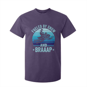 Funny Snowmobile T Shirt For Kid Fueled By Snow And Braaap Winter Sports TS11 Purple Print Your Wear