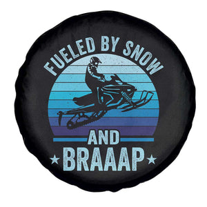 Funny Snowmobile Spare Tire Cover Fueled By Snow And Braaap Winter Sports TS11 Print Your Wear