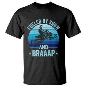 Funny Snowmobile T Shirt Fueled By Snow And Braaap Winter Sports TS11 Black Print Your Wear