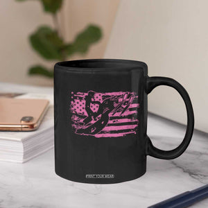 Snowmobile Snowcross Girls Pink American Flag Coffee Mug TS11 Print Your Wear