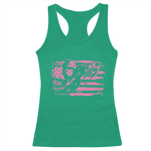 Snowmobile Snowcross Girls Pink American Flag Racerback Tank Top TS11 Irish Green Print Your Wear