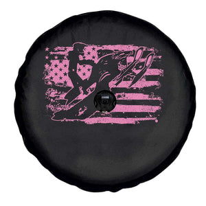 Snowmobile Snowcross Girls Pink American Flag Spare Tire Cover TS11 Print Your Wear