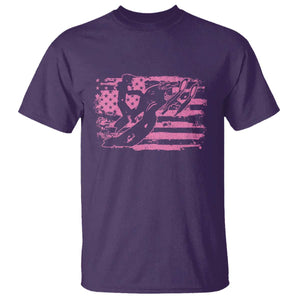 Snowmobile Snowcross Girls Pink American Flag T Shirt TS11 Purple Print Your Wear