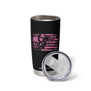 Snowmobile Snowcross Girls Pink American Flag Tumbler Cup TS11 Print Your Wear