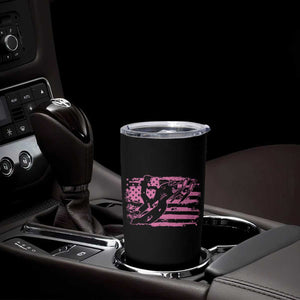 Snowmobile Snowcross Girls Pink American Flag Tumbler Cup TS11 Print Your Wear
