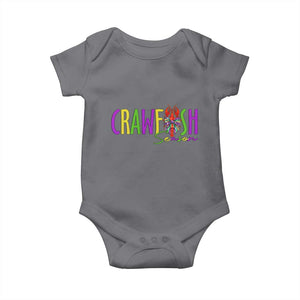 Funny Mardi Gras Cajun Crawfish Season Baby Onesie TS11 Charcoal Print Your Wear