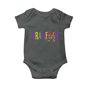 Funny Mardi Gras Cajun Crawfish Season Baby Onesie TS11 Dark Heather Print Your Wear