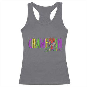 Funny Mardi Gras Cajun Crawfish Season Racerback Tank Top TS11 Charcoal Print Your Wear