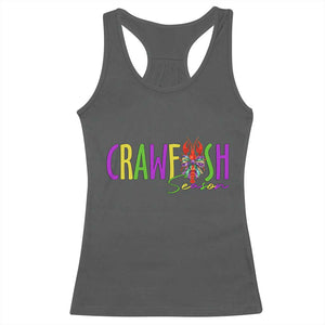 Funny Mardi Gras Cajun Crawfish Season Racerback Tank Top TS11 Dark Heather Print Your Wear