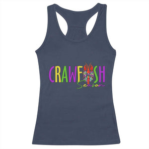 Funny Mardi Gras Cajun Crawfish Season Racerback Tank Top TS11 Navy Print Your Wear