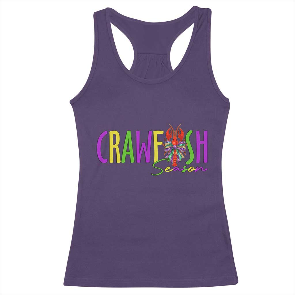 Funny Mardi Gras Cajun Crawfish Season Racerback Tank Top TS11 Purple Print Your Wear