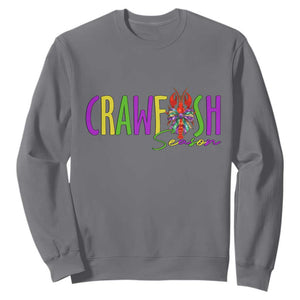 Funny Mardi Gras Cajun Crawfish Season Sweatshirt TS11 Charcoal Print Your Wear