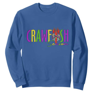 Funny Mardi Gras Cajun Crawfish Season Sweatshirt TS11 Royal Blue Print Your Wear