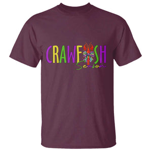 Funny Mardi Gras Cajun Crawfish Season T Shirt TS11 Maroon Print Your Wear