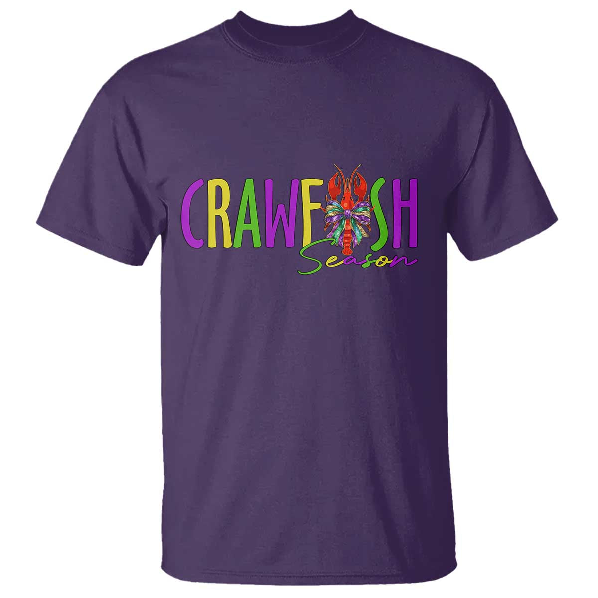 Funny Mardi Gras Cajun Crawfish Season T Shirt TS11 Purple Print Your Wear