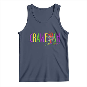 Funny Mardi Gras Cajun Crawfish Season Tank Top TS11 Navy Print Your Wear