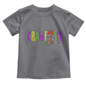 Funny Mardi Gras Cajun Crawfish Season Toddler T Shirt TS11 Charcoal Print Your Wear
